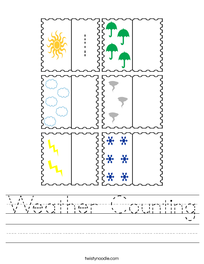 Weather Counting Worksheet