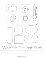 Weather Cut and Paste Handwriting Sheet