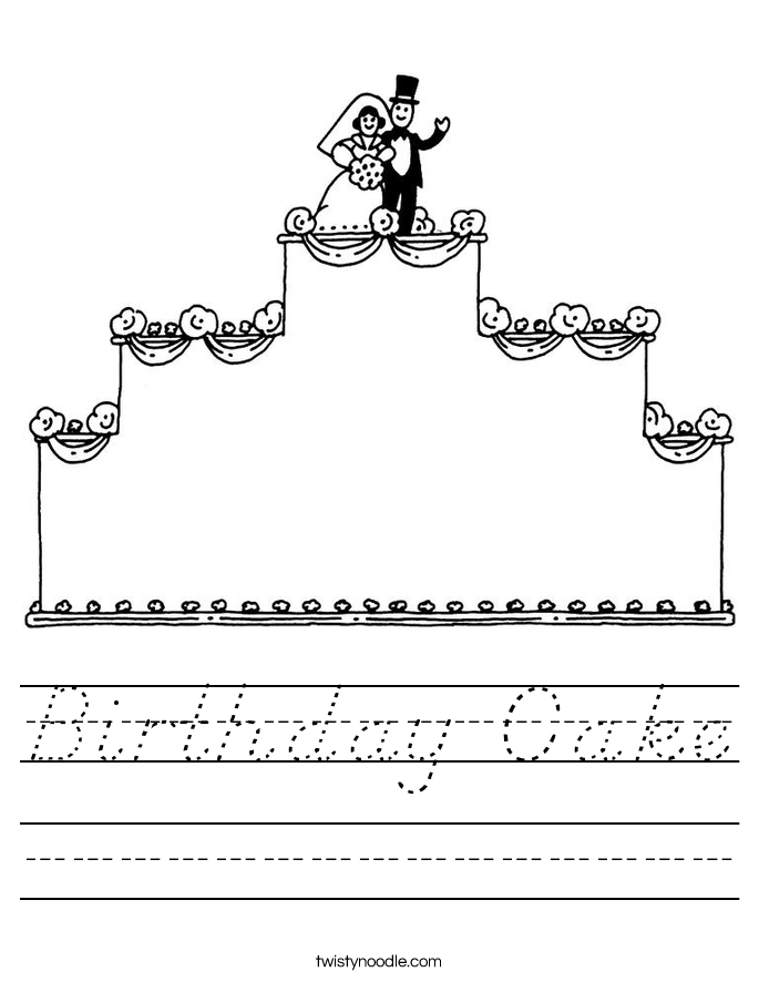 Birthday Cake Worksheet