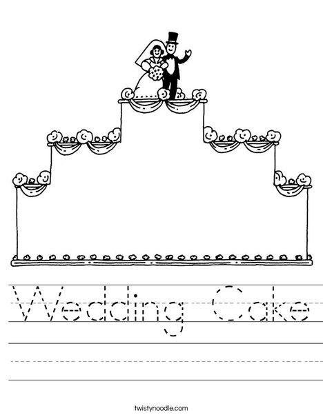Wedding Cake with topper Worksheet