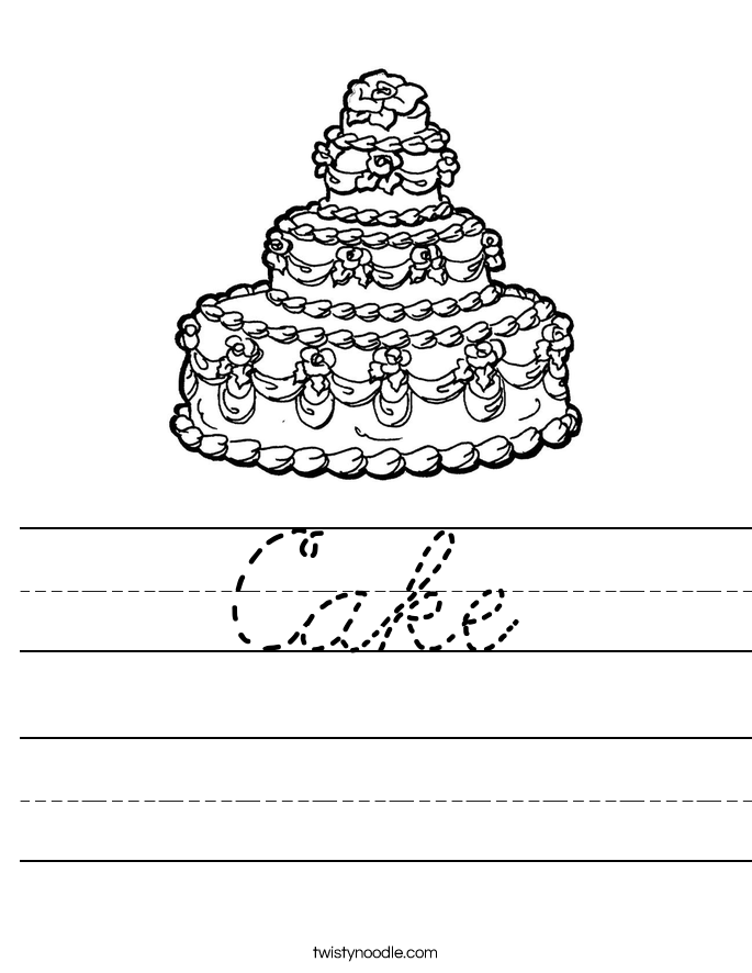 Cake Worksheet