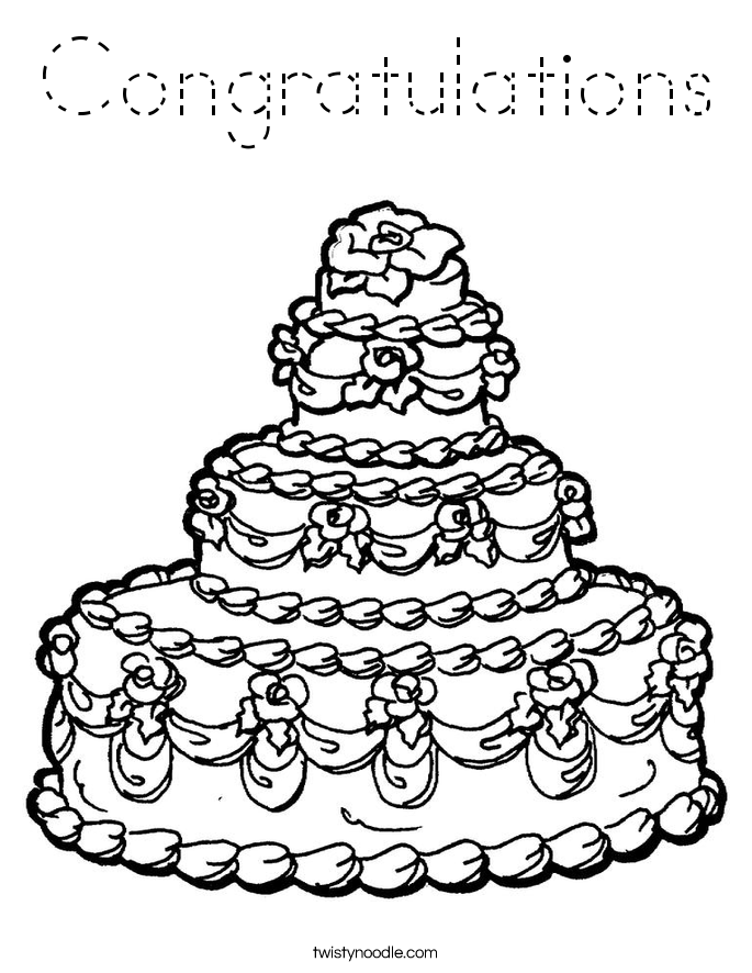 Congratulations Coloring Page