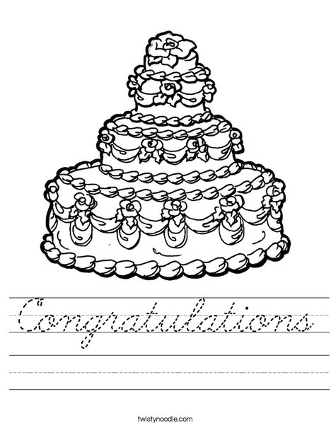 Wedding Cake Worksheet