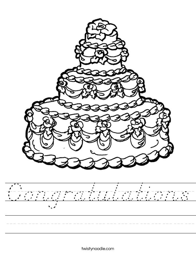 Congratulations Worksheet