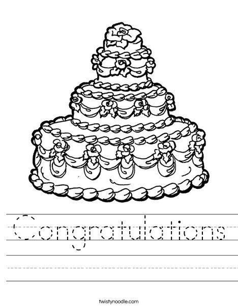 Wedding Cake Worksheet