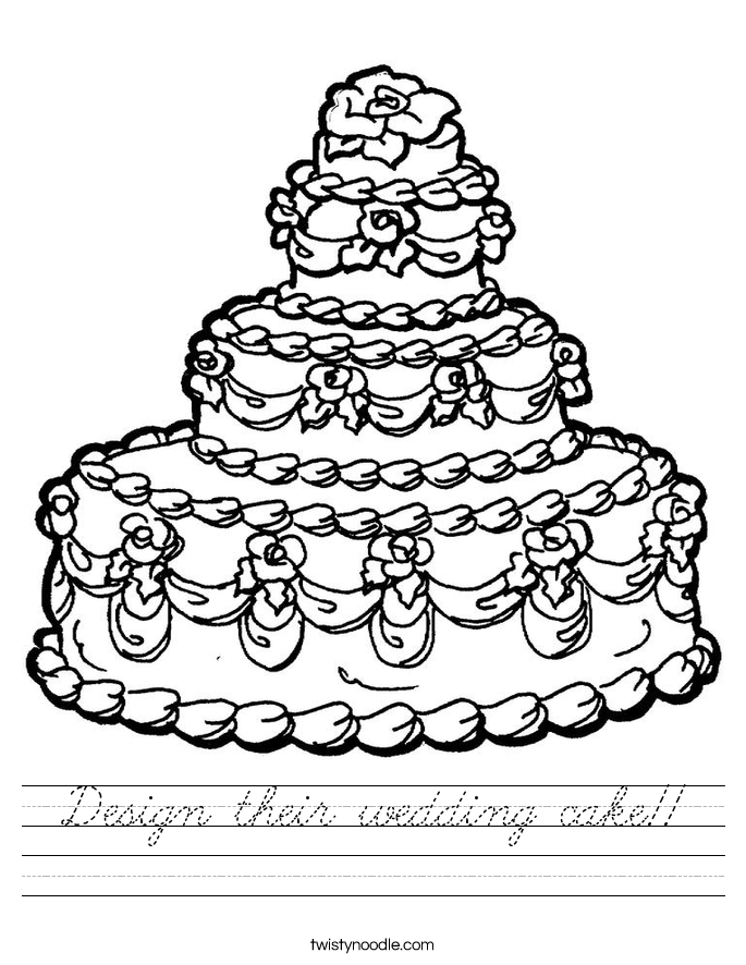 Design their wedding cake!! Worksheet