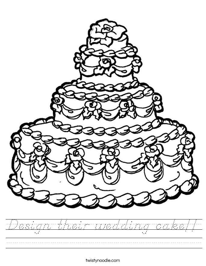 Design their wedding cake!! Worksheet