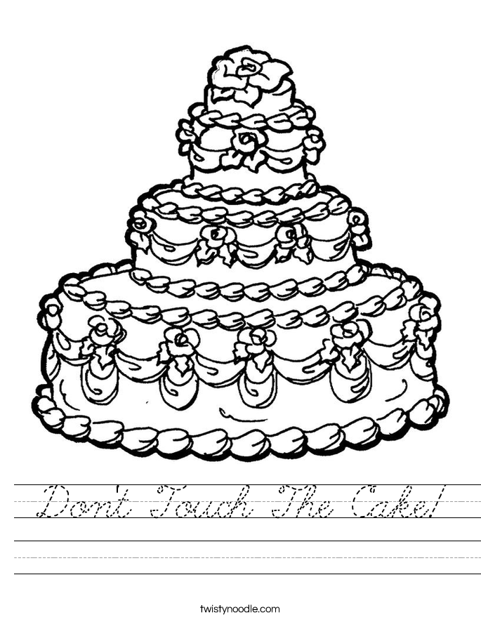 Don't Touch The Cake! Worksheet