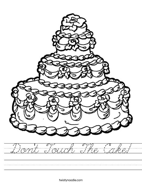 Wedding Cake Worksheet