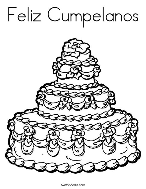 Wedding Cake Coloring Page