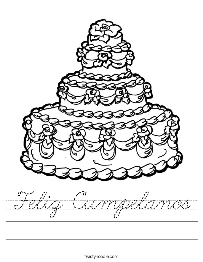 Feliz Cumpelanos Worksheet