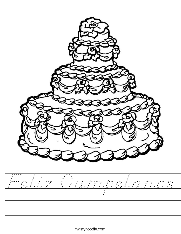 Feliz Cumpelanos Worksheet
