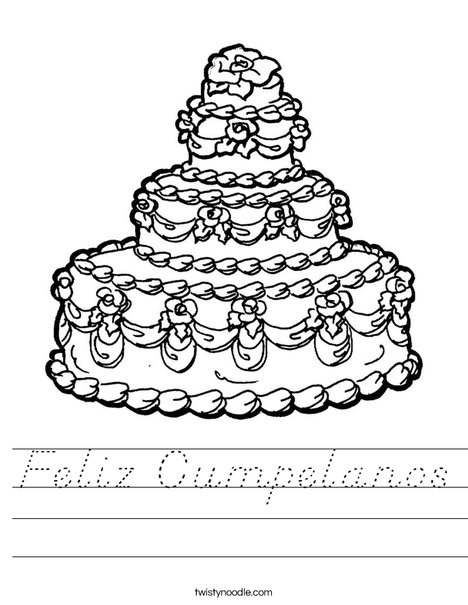 Wedding Cake Worksheet