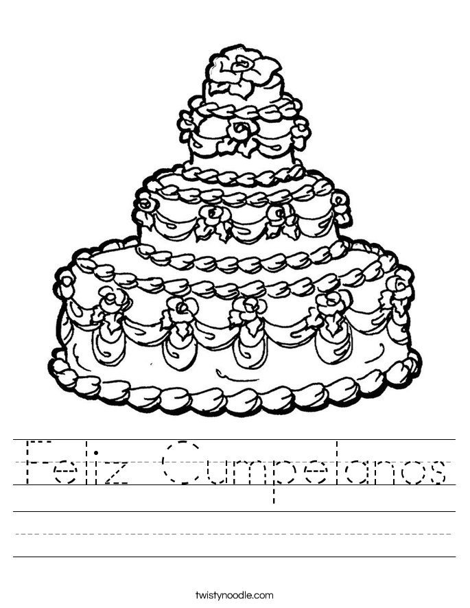 Feliz Cumpelanos Worksheet