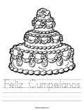 Feliz Cumpelanos Worksheet