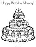 Happy Birthday Mommy! Coloring Page