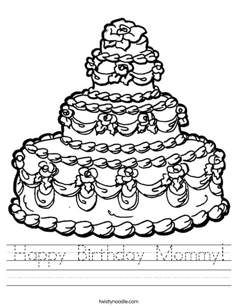 Wedding Cake Worksheet