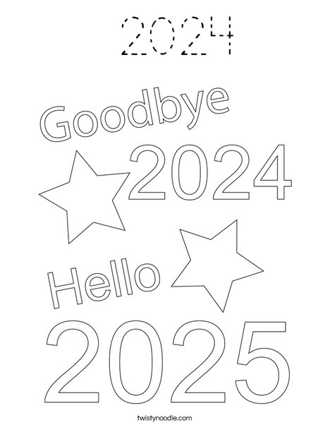 Welcome 2025! Coloring Page