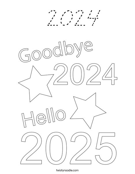 Welcome 2025! Coloring Page