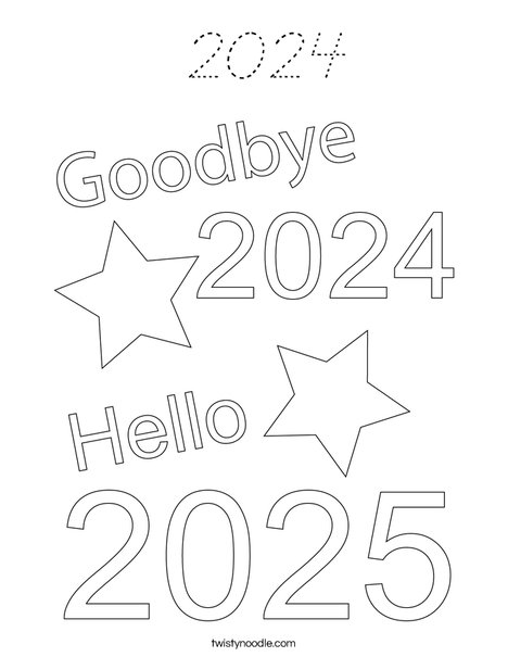 Welcome 2025! Coloring Page