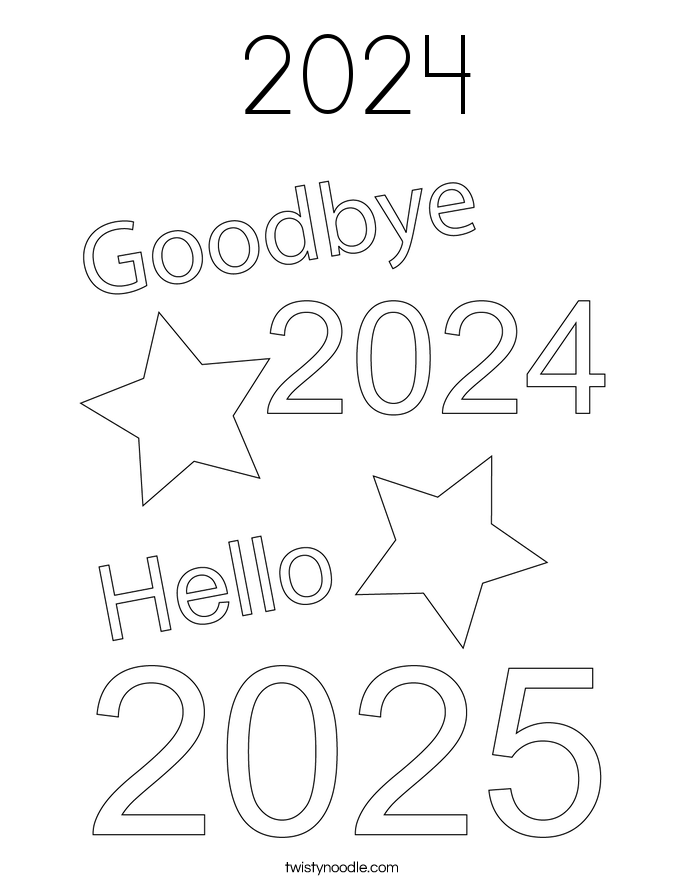  2024 Coloring Page