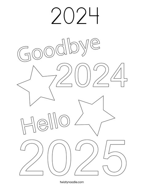 Welcome 2025! Coloring Page