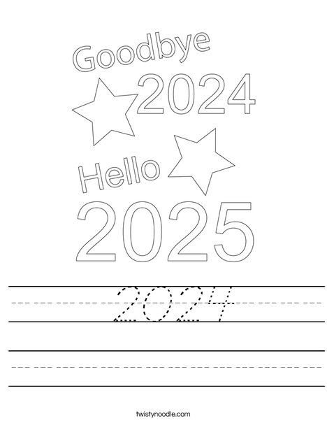 Welcome 2025! Worksheet