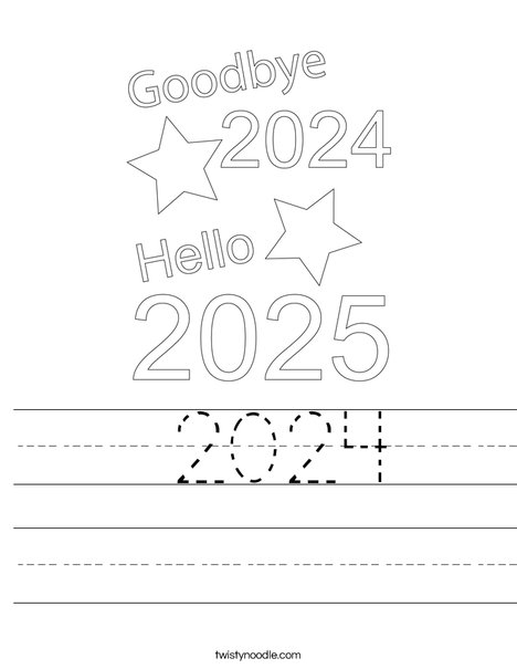 Welcome 2025! Worksheet