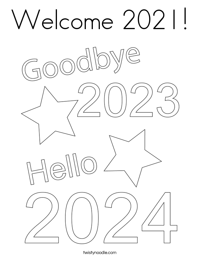 Welcome 2021! Coloring Page
