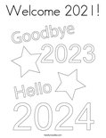 Welcome 2021!Coloring Page