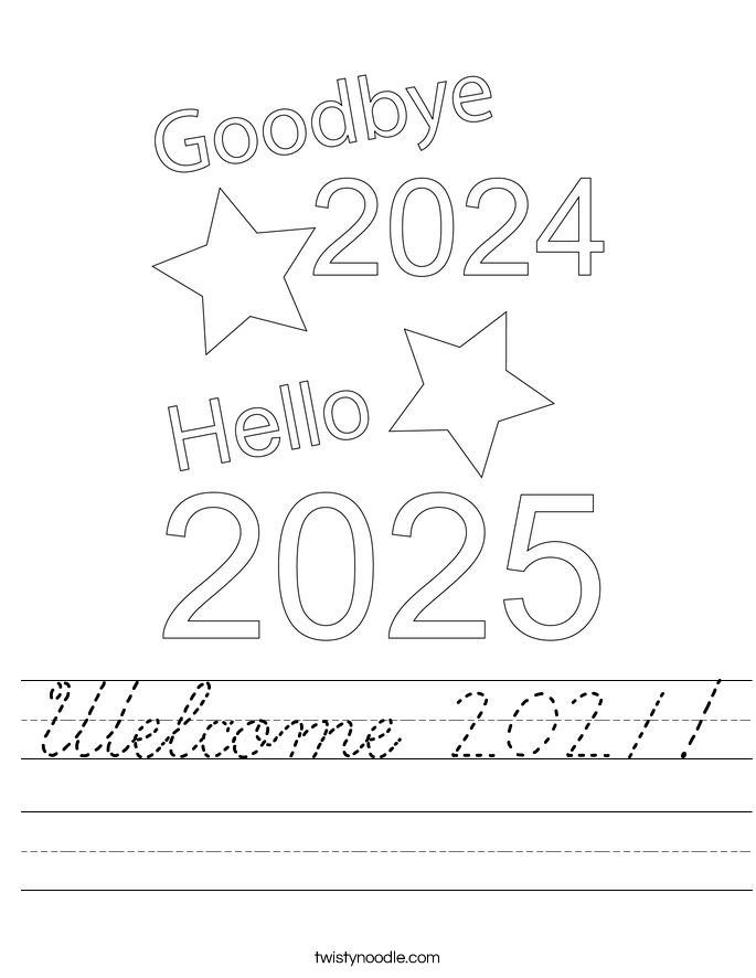 Welcome 2021! Worksheet