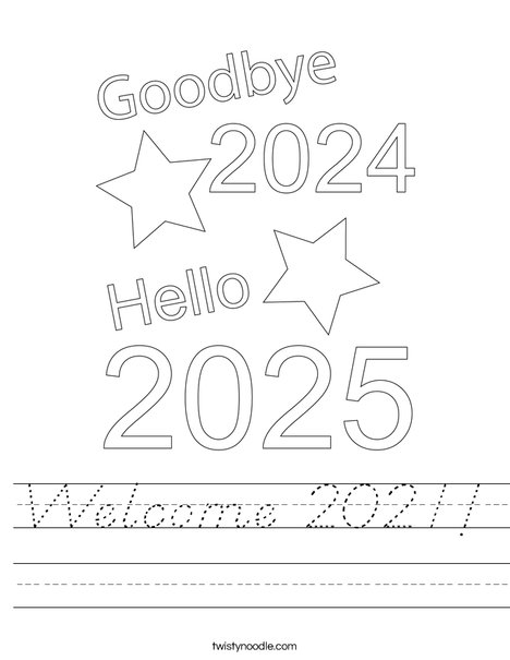 Welcome 2025! Worksheet