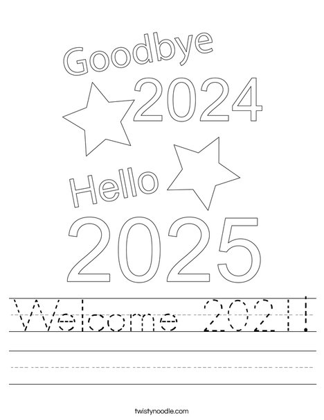 Welcome 2025! Worksheet