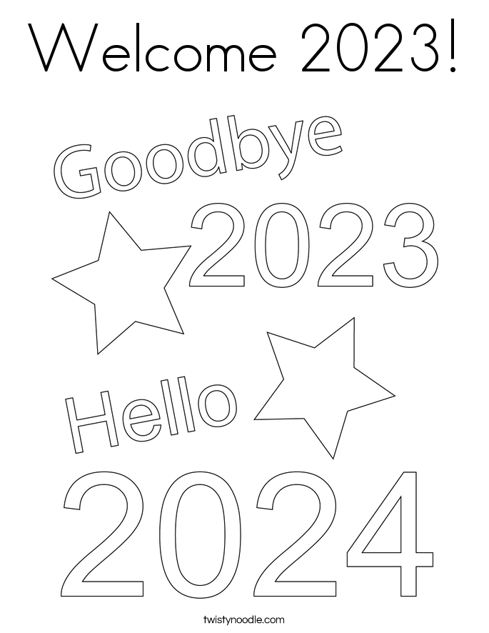 Welcome 2023! Coloring Page