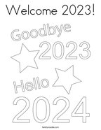 Welcome 2023 Coloring Page