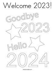 Welcome 2023 Coloring Page