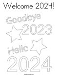Welcome 2024! Coloring Page