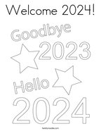 Welcome 2024 Coloring Page