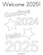 Welcome 2025 Coloring Page