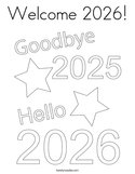 Welcome 2026 Coloring Page