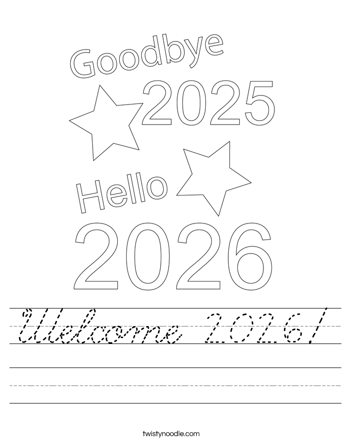 Welcome 2026! Worksheet