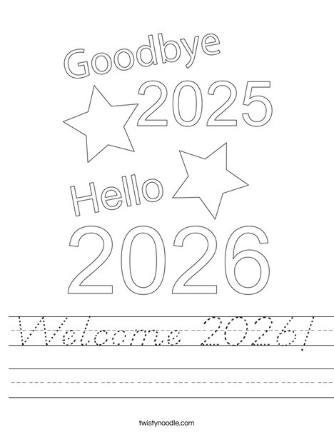 Welcome 2026! Worksheet