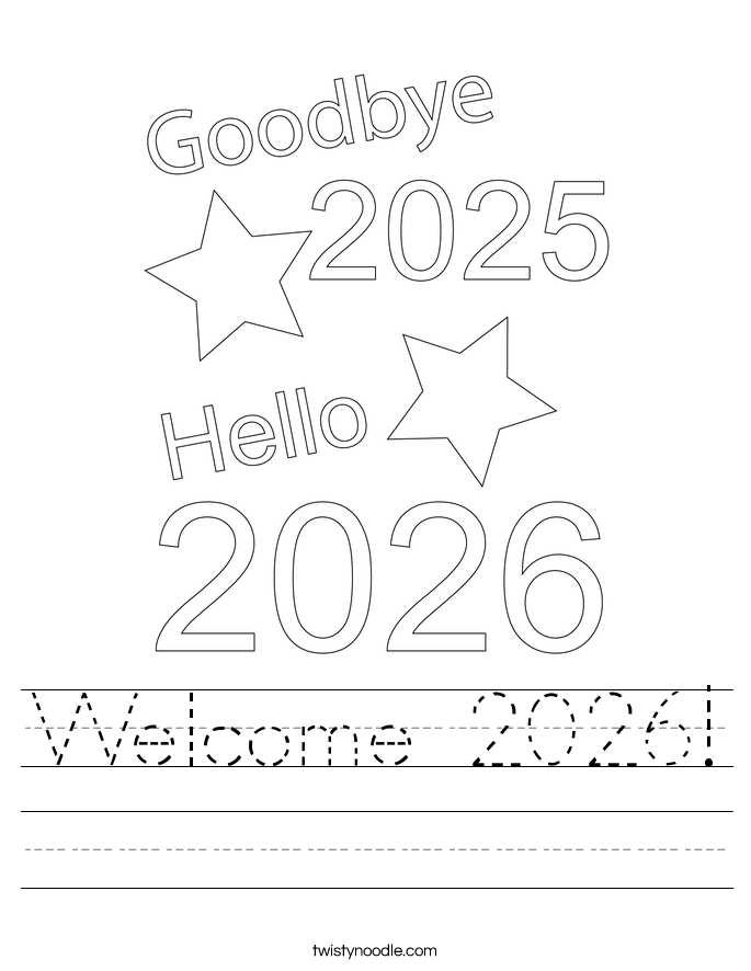 Welcome 2026! Worksheet