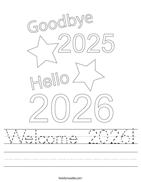 Welcome 2026! Worksheet