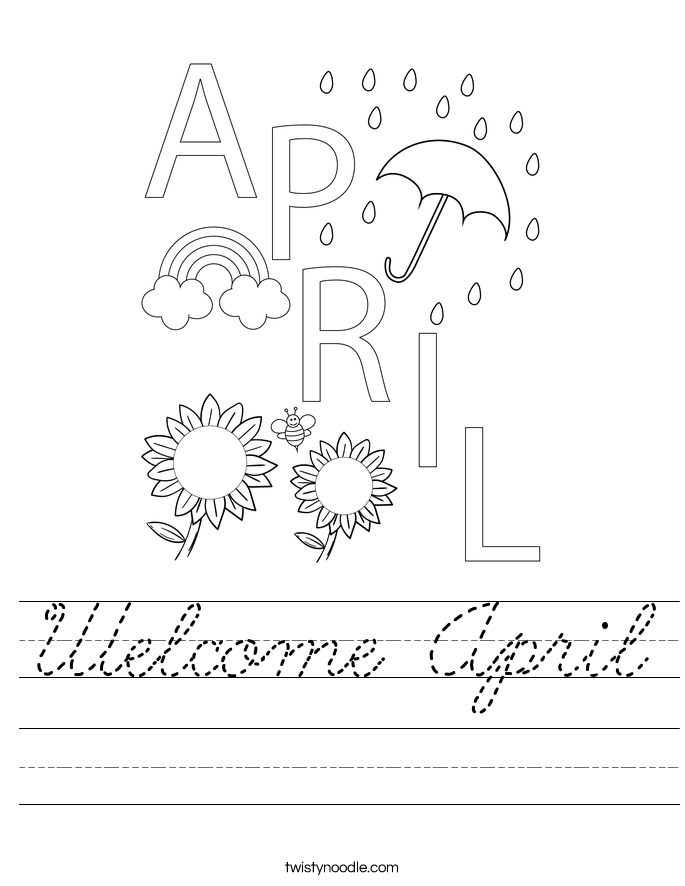 Welcome April Worksheet