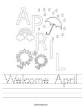 Welcome April Worksheet