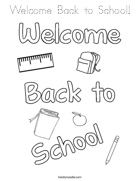 Back to School Coloring Coloring Page