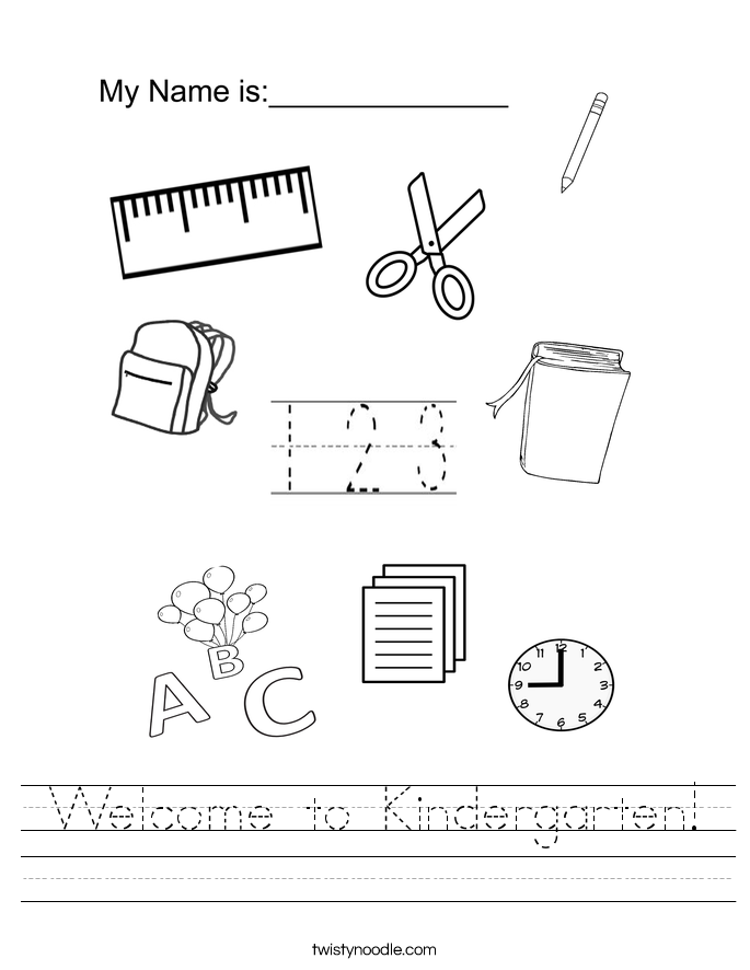 welcome to kindergarten 89_worksheet