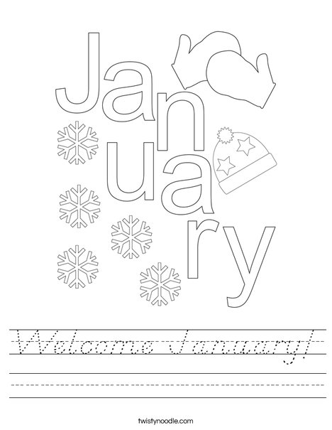 Welcome January! Worksheet