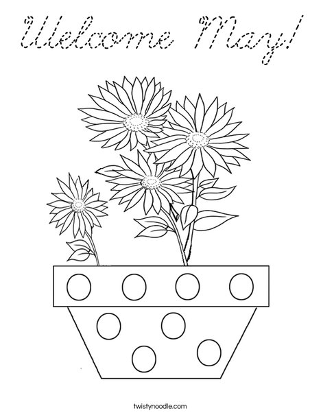 Welcome May Coloring Page